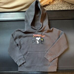 Gray Kids Hoodie with Graphic Design snoopy lunar new year gap kids